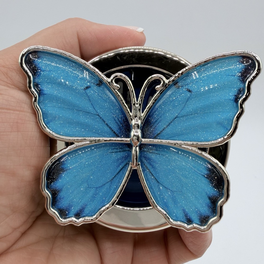 Bath & Body Works Blue Butterfly Scentportable Car Fragrance Vent Visor Clip